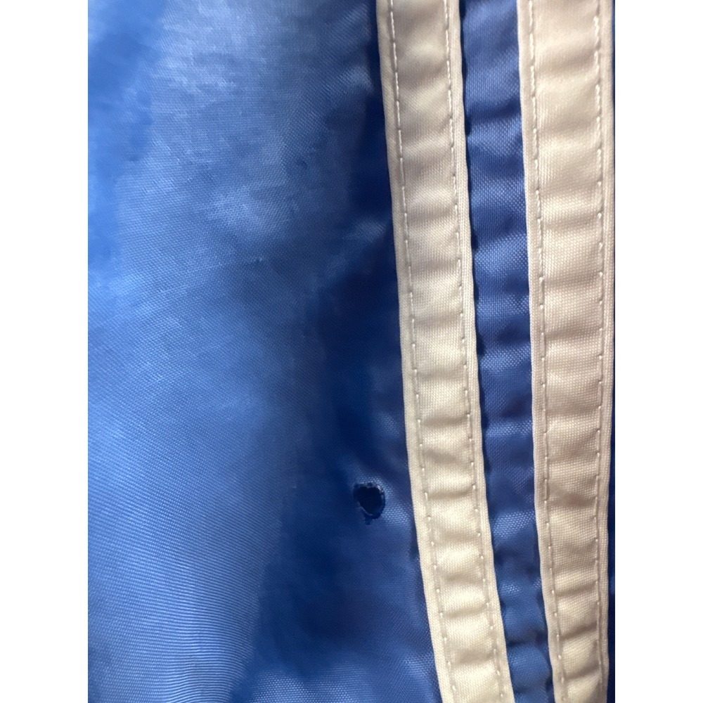 Unisex Weather Tamer Y2K Jacket Size Small Blue Fair Striped Hooded Jersey - Picture 5 of 8